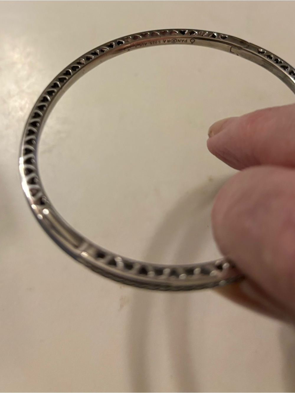 Pandora Radiant Hearts bracelet in blue and CZ silver bracelet size 3 - Picture 8 of 10